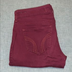 Hollister burgundy jegging